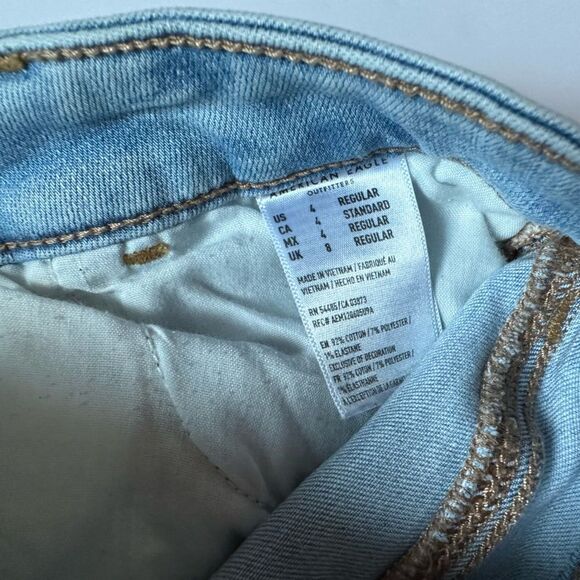 American Eagle Outfitters Light Blue Ripped Skinny Jeans - Picture 8 of 14